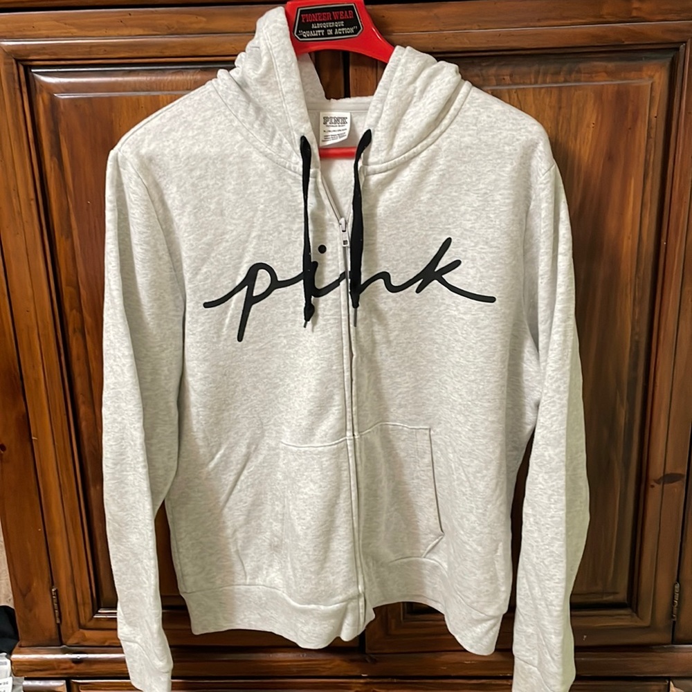 Pink zip up Sweatshirt